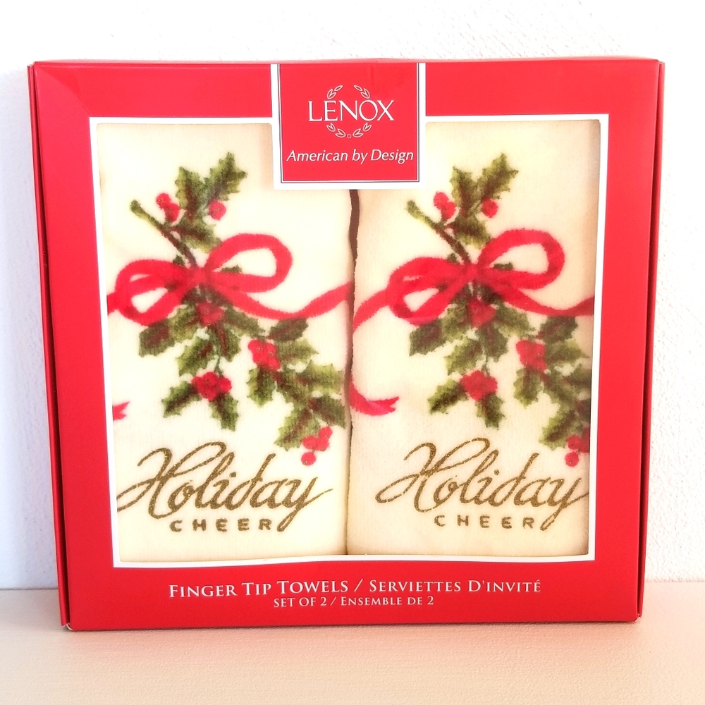 NWT Lenox Holiday Cheer Finger Tip Towels
